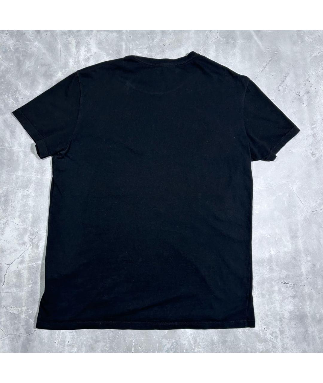 ROBERTO CAVALLI Черная хлопковая футболка, фото 2