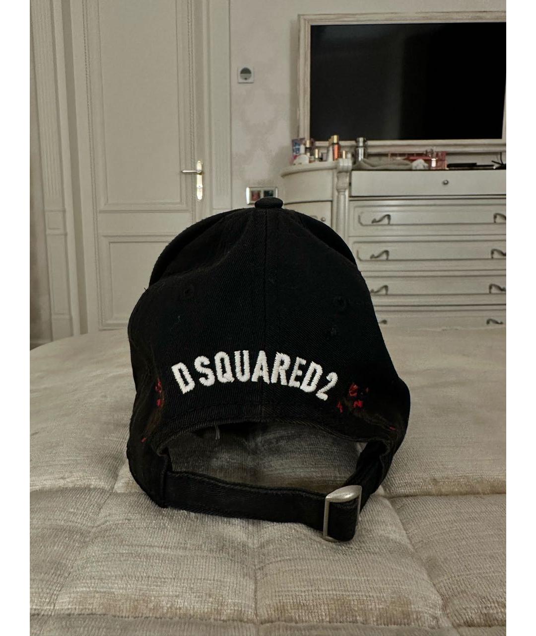 DSQUARED2 Черная хлопковая кепка, фото 3