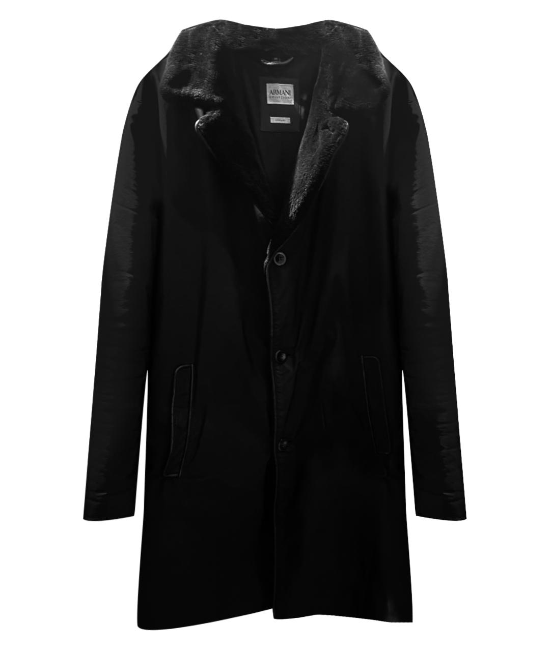 ARMANI COLLEZIONI Черное полиамидовое пальто, фото 7