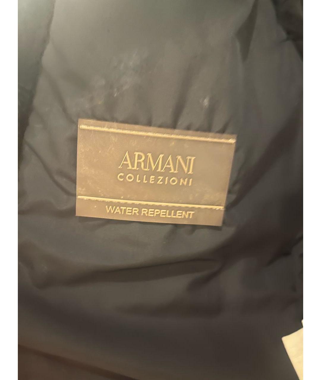 ARMANI COLLEZIONI Черное полиамидовое пальто, фото 2