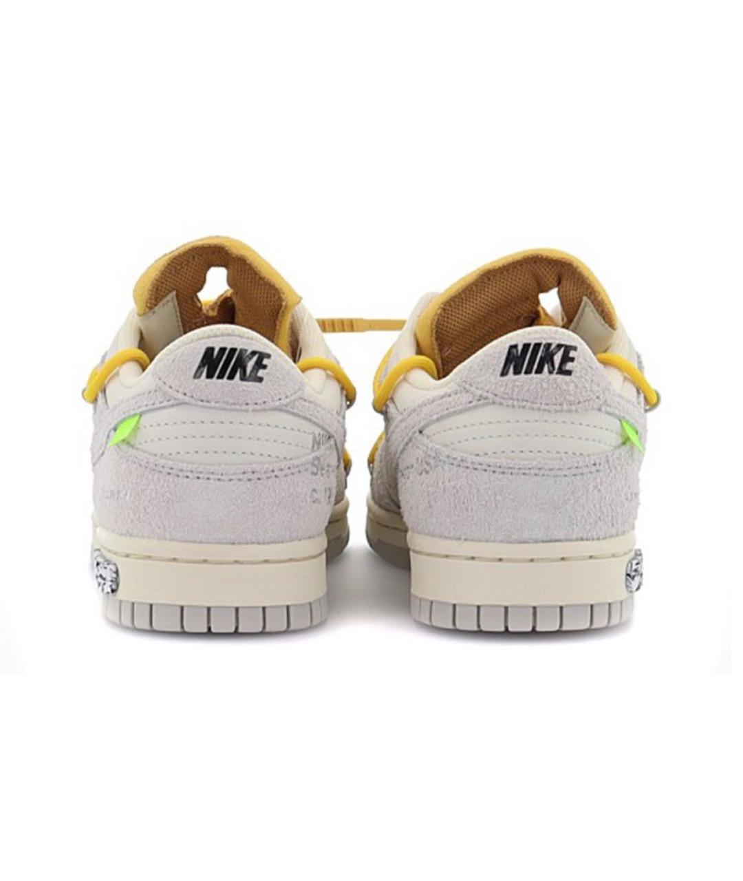 NIKE X OFF-WHITE Желтые замшевые кроссовки, фото 4