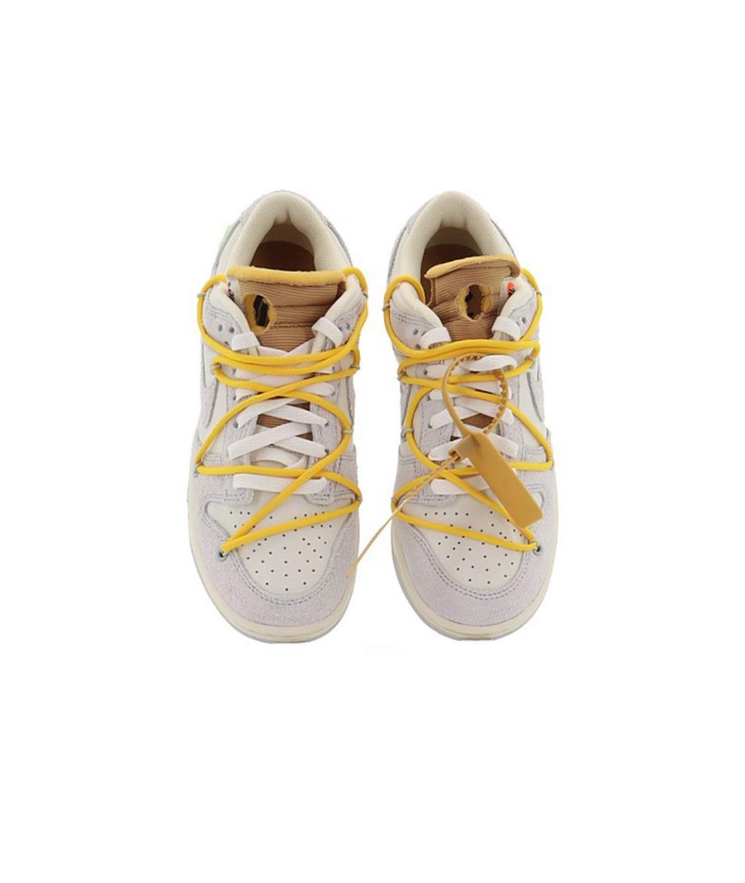 NIKE X OFF-WHITE Желтые замшевые кроссовки, фото 3