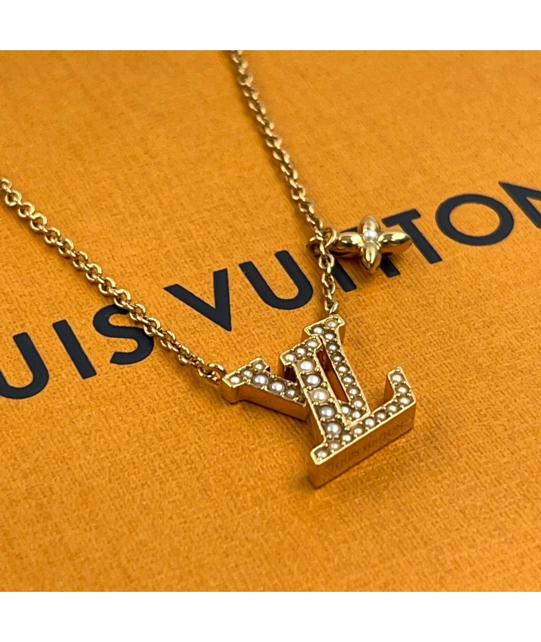 LOUIS VUITTON Желтая латунная подвеска, фото 2