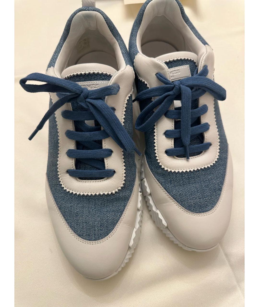 HERMES PRE-OWNED Голубые низкие кроссовки / кеды, фото 5