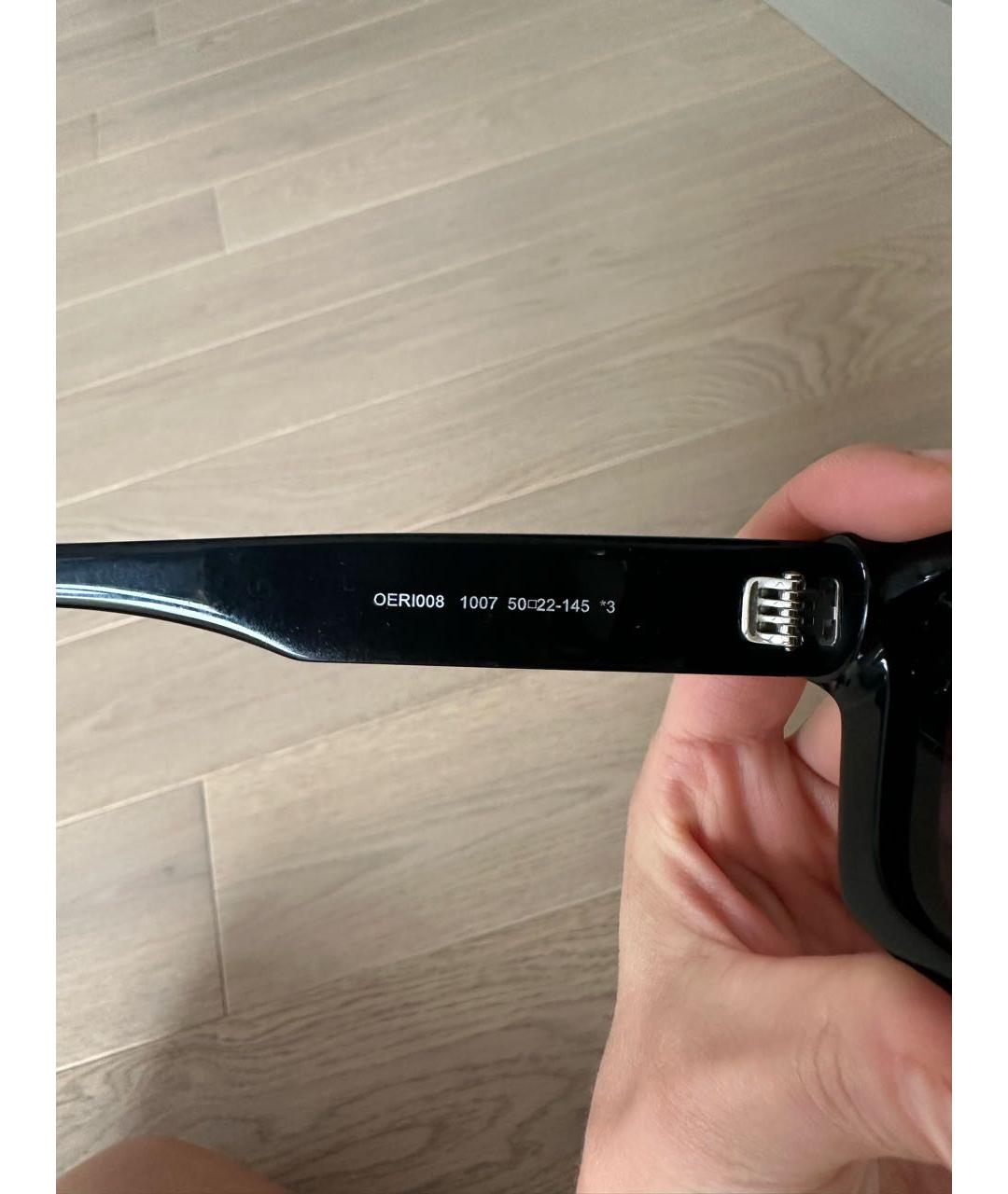 OFF-WHITE Черные пластиковые солнцезащитные очки, фото 7