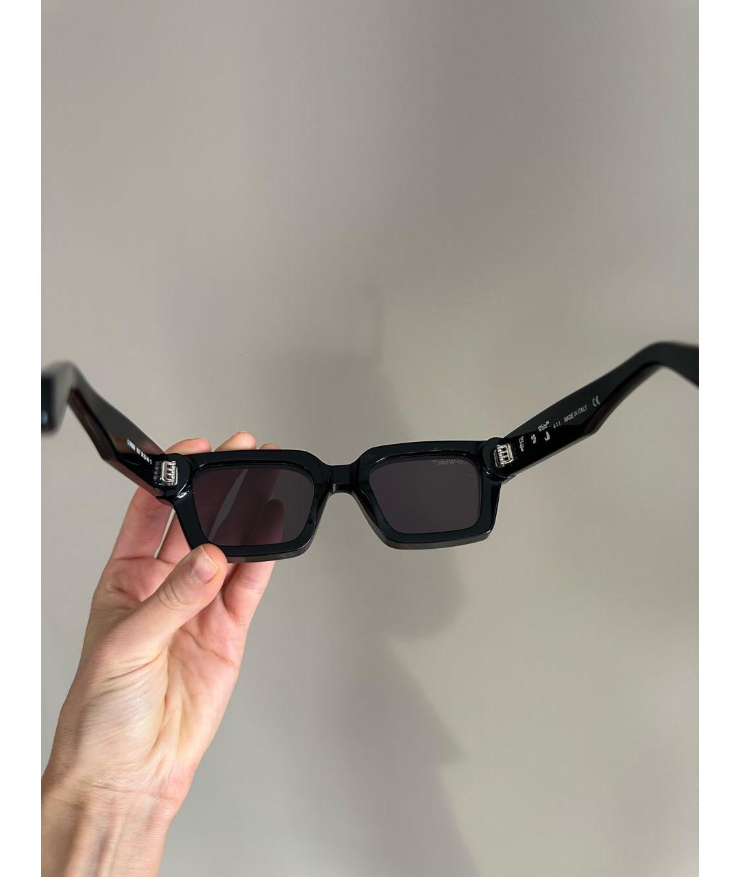 OFF-WHITE Черные пластиковые солнцезащитные очки, фото 8