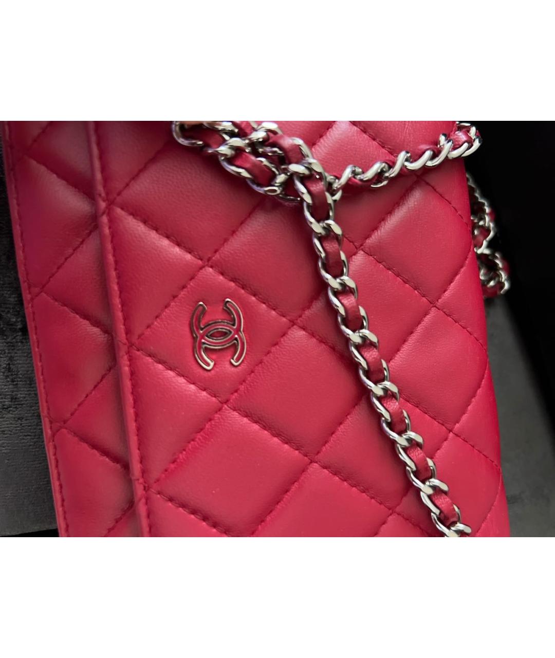 CHANEL PRE-OWNED Красная кожаная сумка через плечо, фото 6