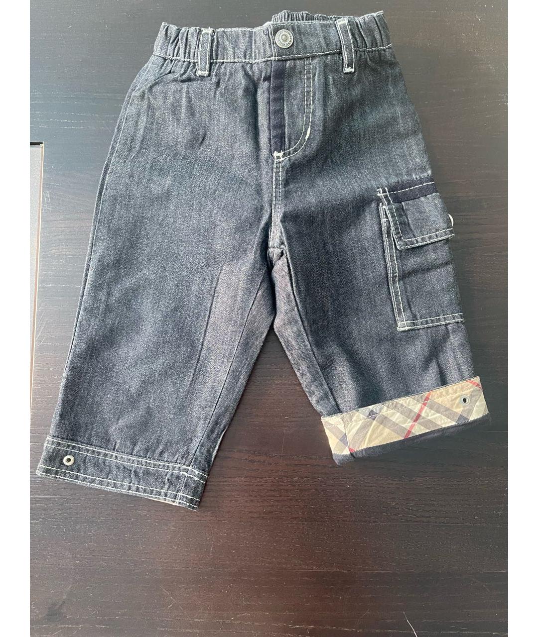 BURBERRY Серые хлопковые джинсы, фото 3
