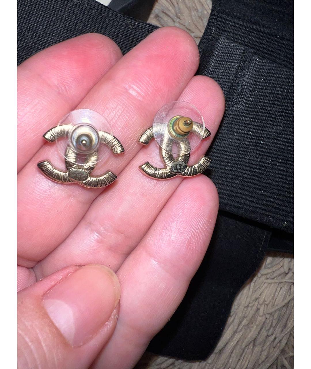 CHANEL Золотые серьги, фото 2