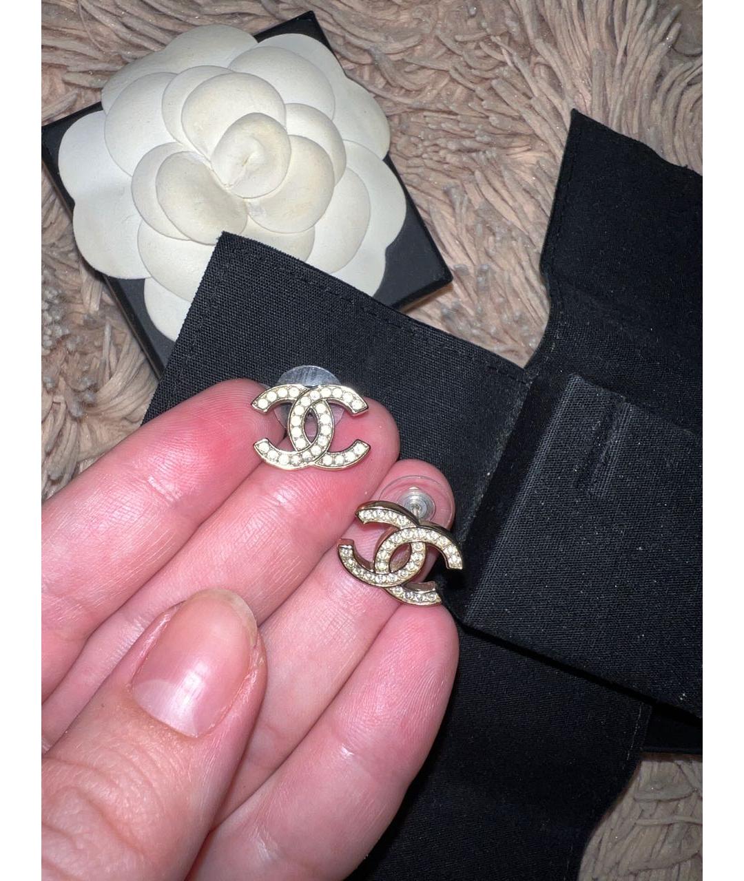 CHANEL Золотые серьги, фото 3