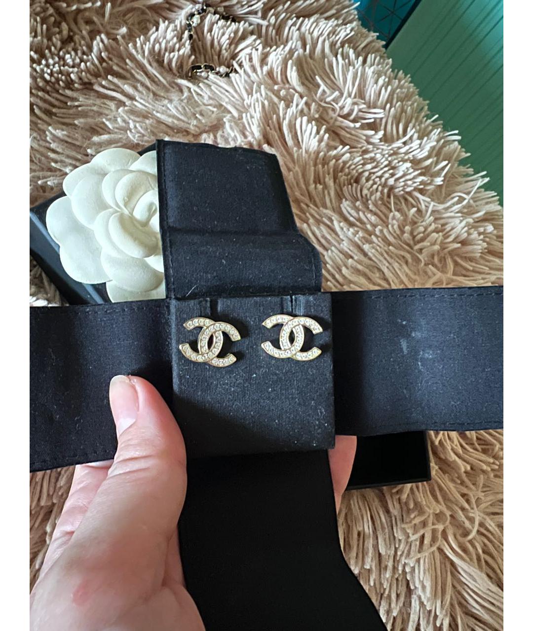 CHANEL Золотые серьги, фото 9