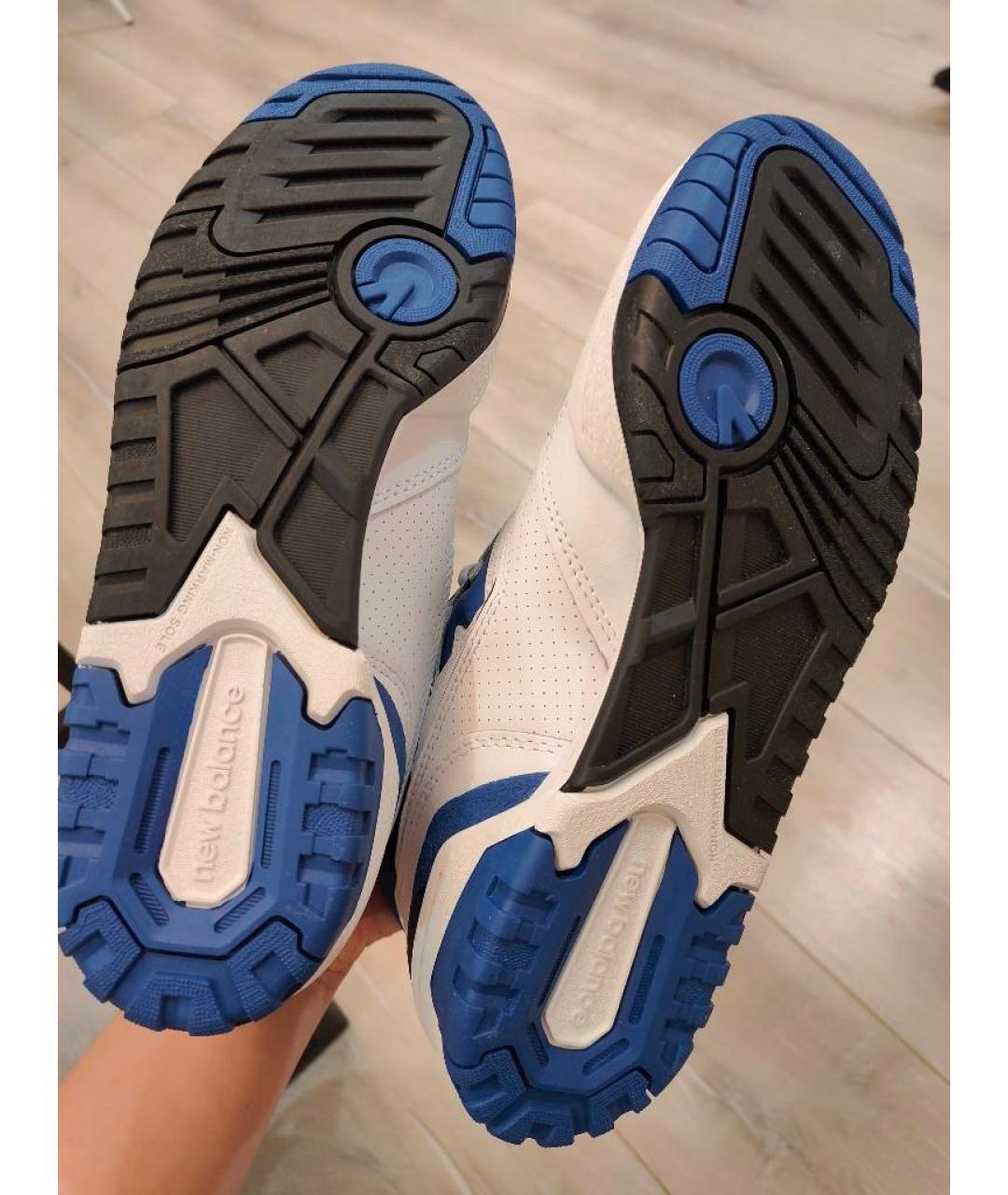 NEW BALANCE Белые кожаные низкие кроссовки / кеды, фото 6