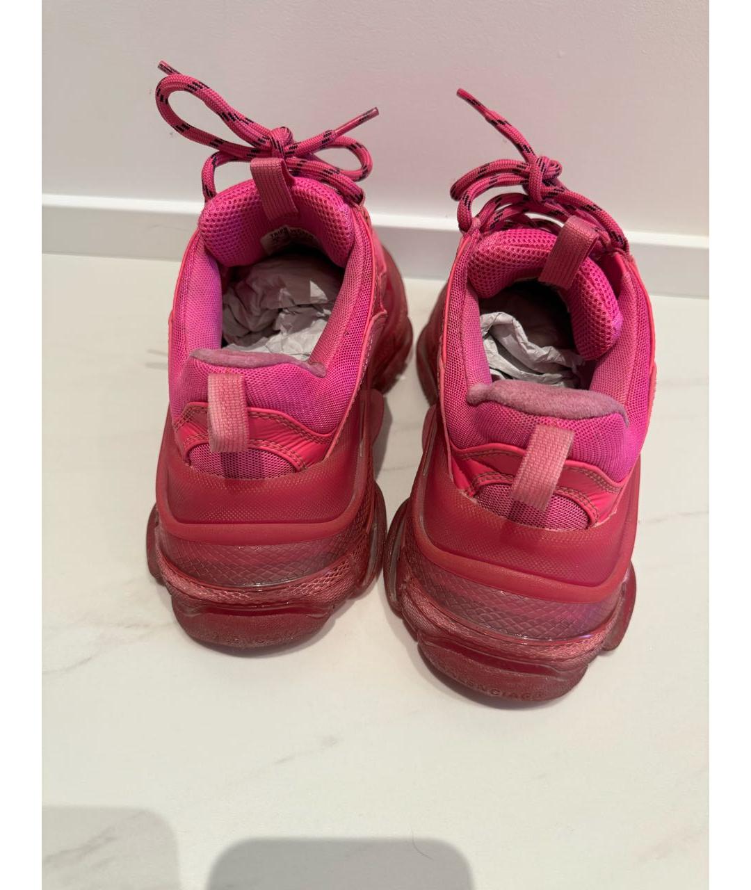 BALENCIAGA Розовые кожаные кроссовки, фото 5