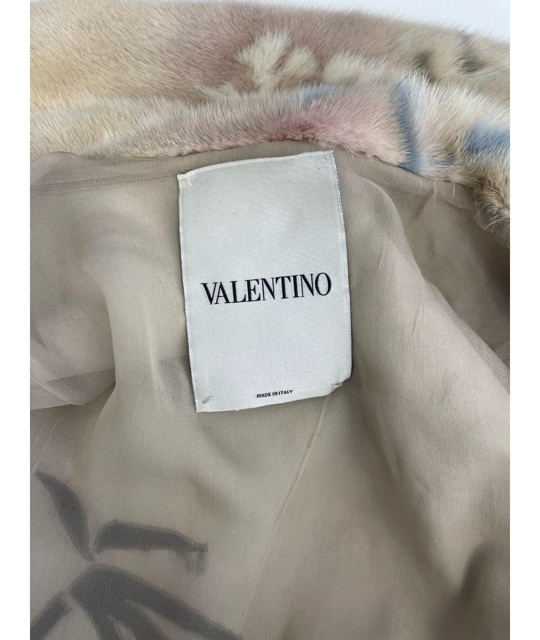 VALENTINO Бежевая меховая шуба, фото 4