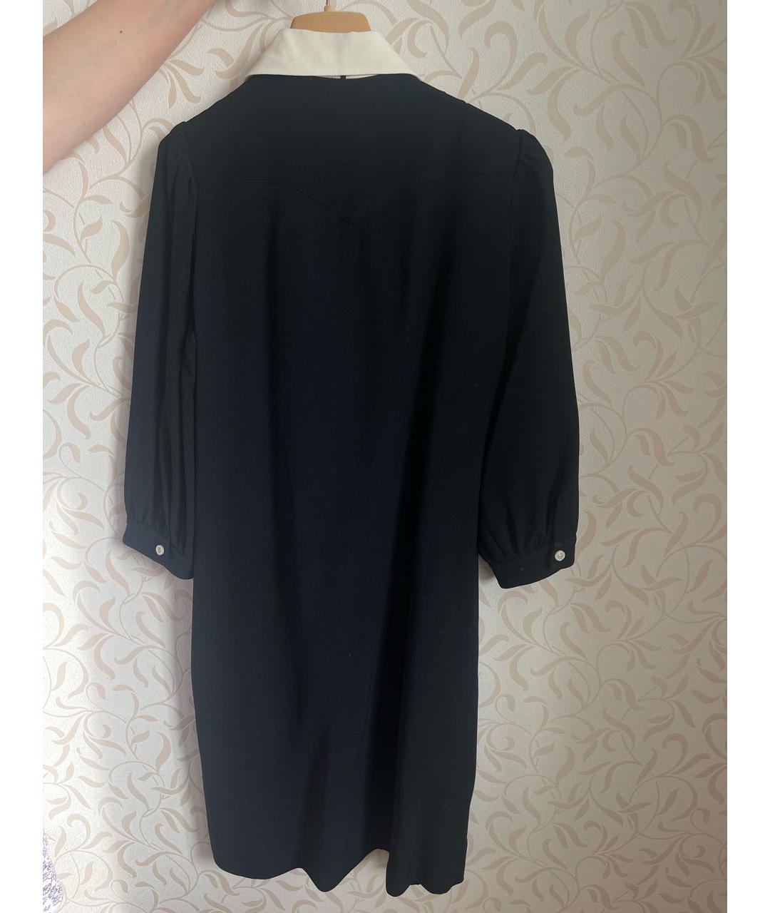 MIU MIU Черное вискозное повседневное платье, фото 2