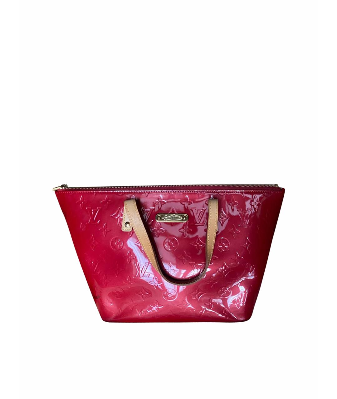 LOUIS VUITTON PRE-OWNED Красная сумка с короткими ручками из лакированной кожи, фото 1