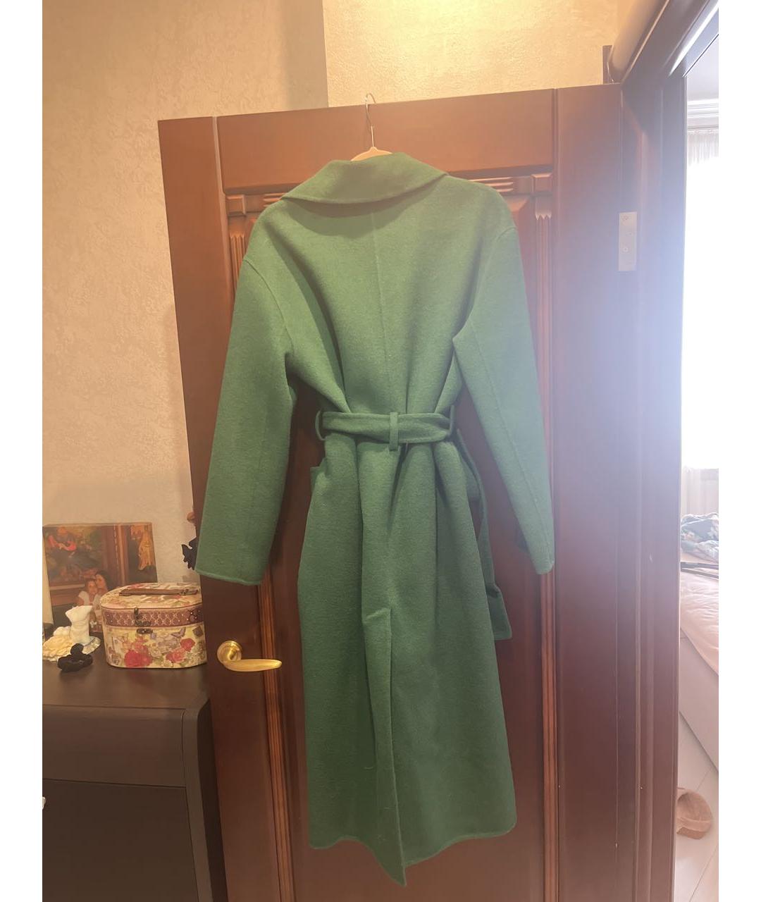 MICHAEL KORS Зеленые шерстяное пальто, фото 2