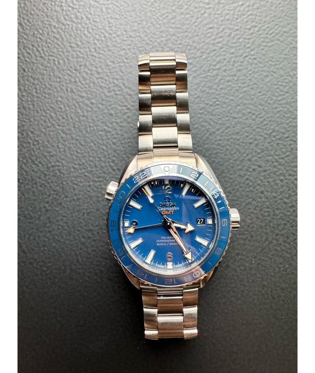 OMEGA Темно-синие стальные часы, фото 8