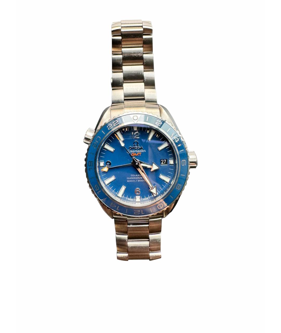 OMEGA Темно-синие стальные часы, фото 1