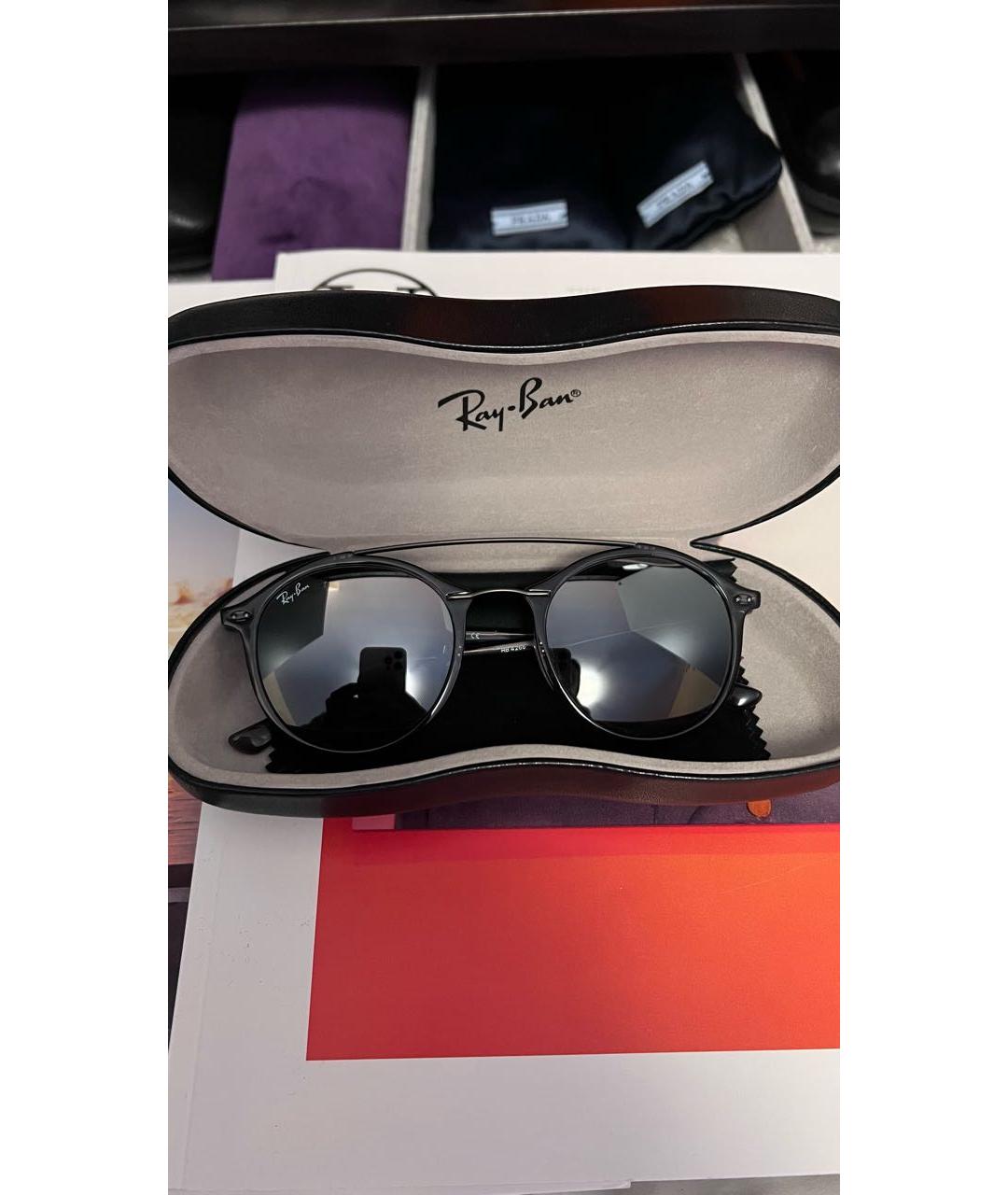 RAY BAN Серые пластиковые солнцезащитные очки, фото 3