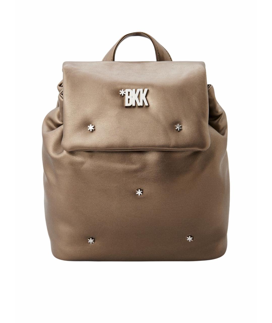 BIKKEMBERGS Коричневый кожаный рюкзак, фото 1