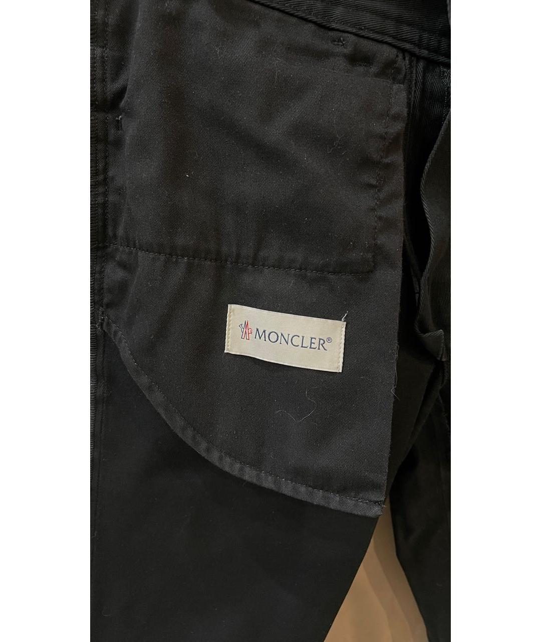 MONCLER Черные хлопко-эластановые джинсы скинни, фото 3