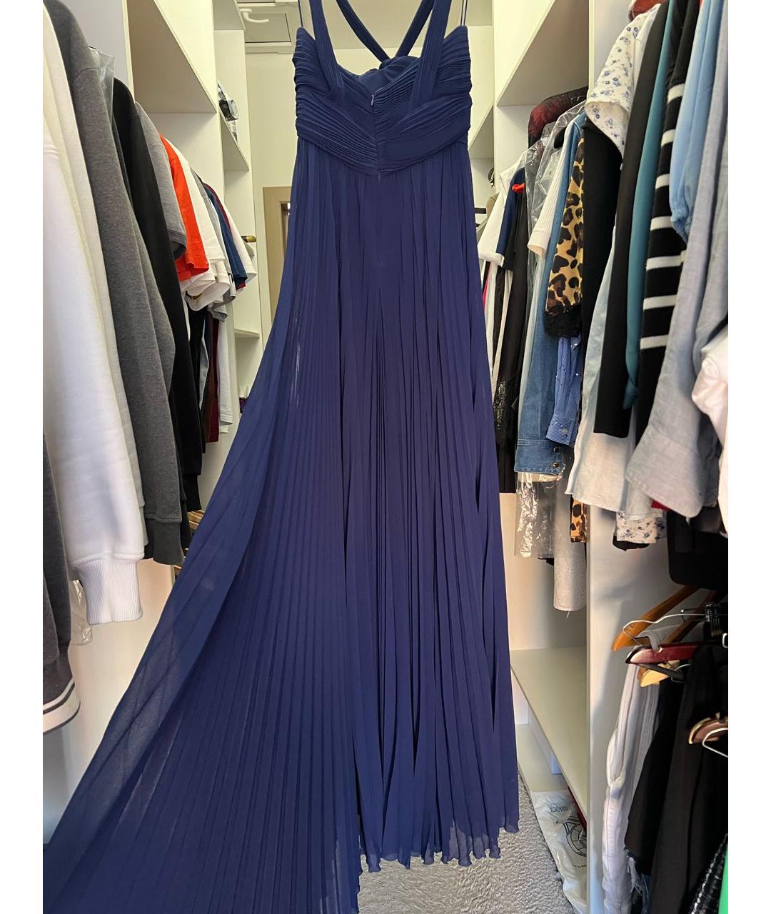 ELIE SAAB Темно-синее вискозное вечернее платье, фото 2