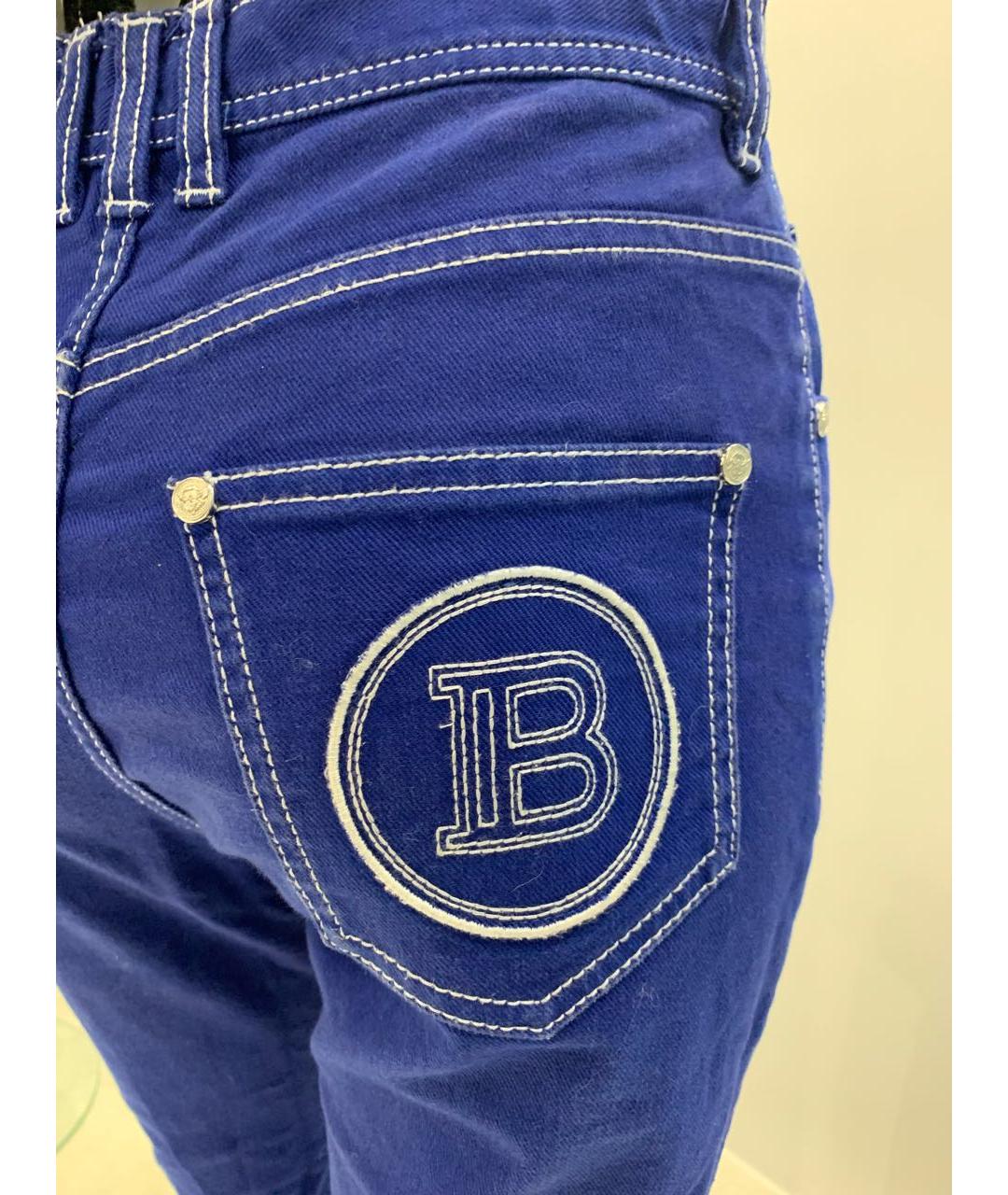 BALMAIN Синие хлопковые джинсы слим, фото 6
