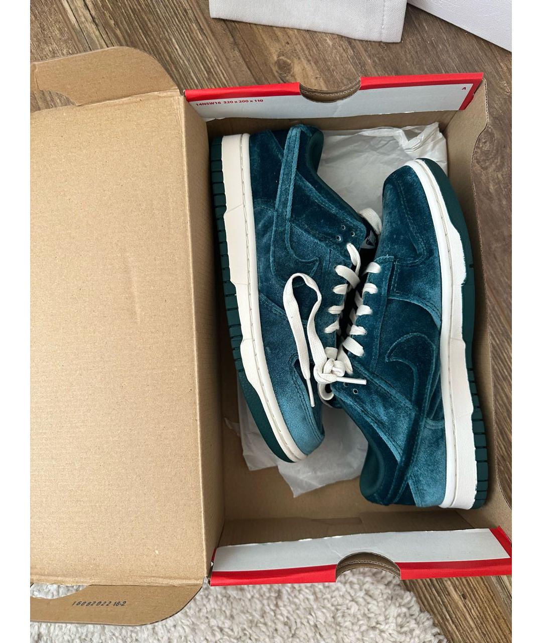 NIKE Бирюзовые бархатные кроссовки, фото 4