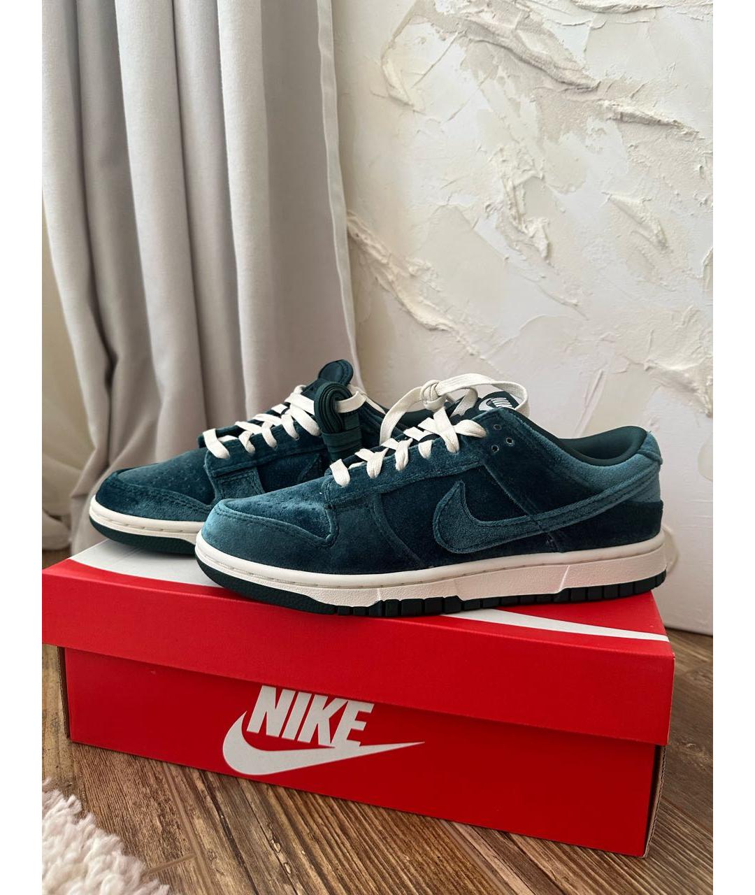 NIKE Бирюзовые бархатные кроссовки, фото 6
