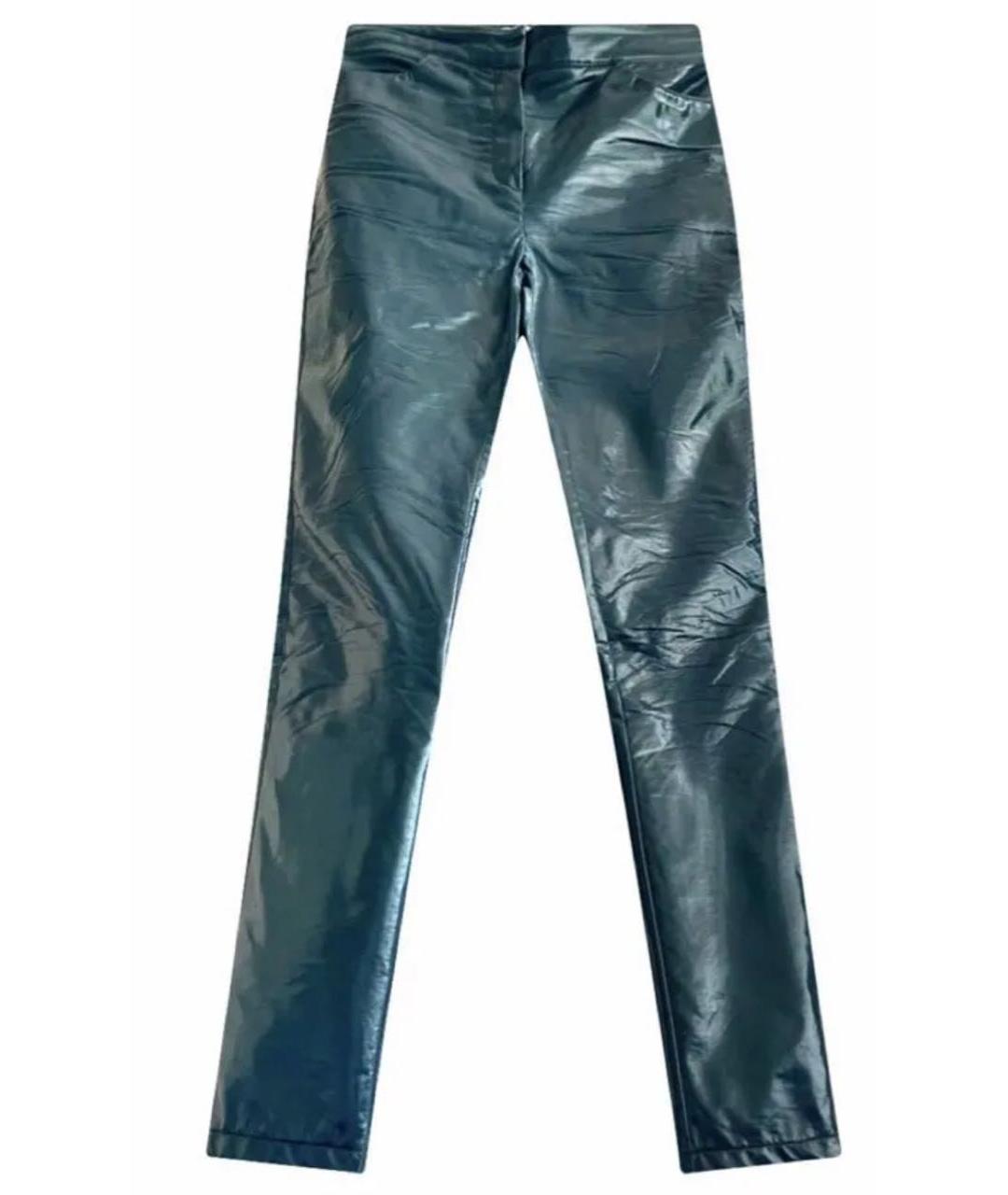 CHRISTIAN DIOR Темно-синие синтетические брюки узкие, фото 8