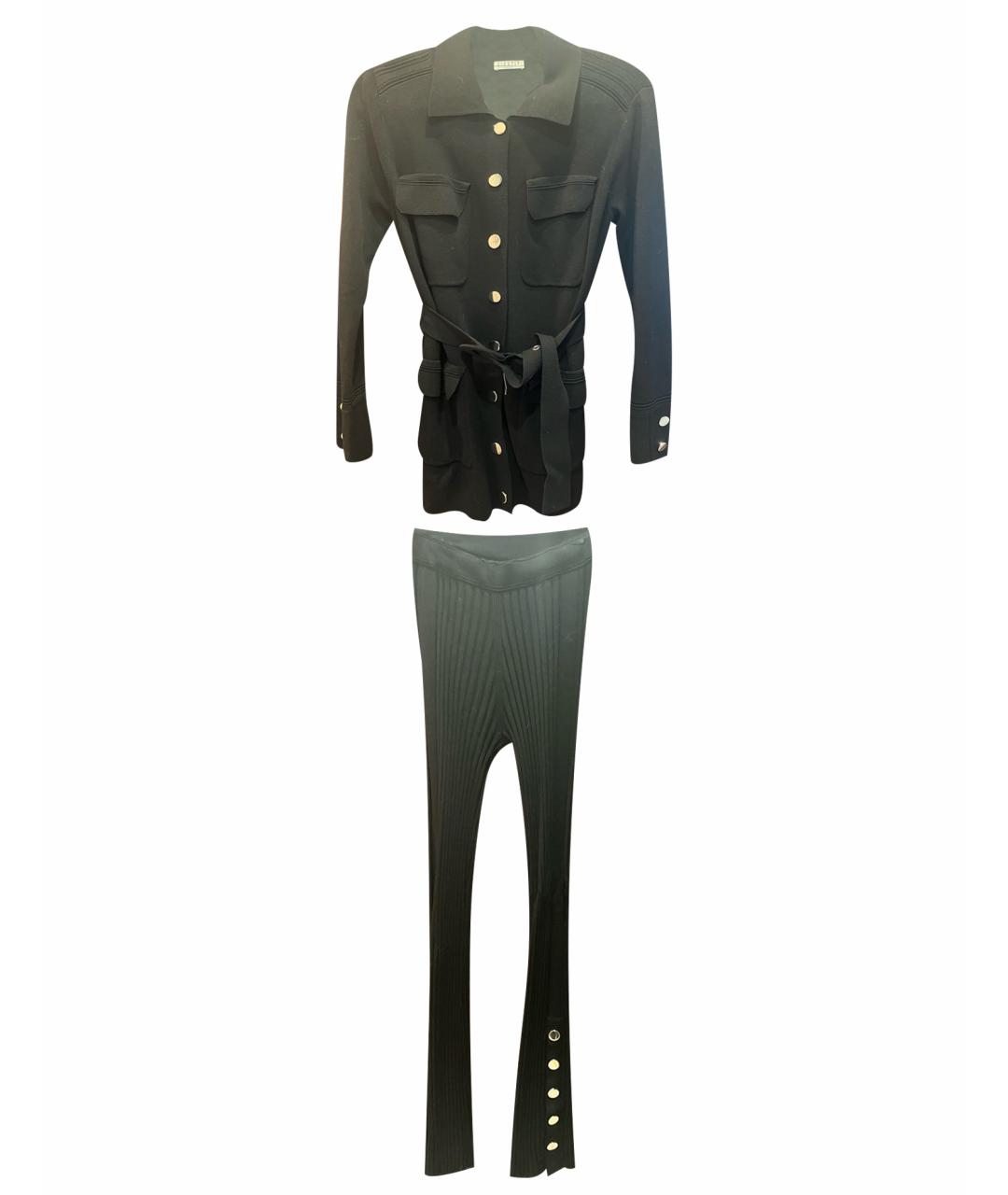 Claudie Pierlot Черный вискозный костюм с брюками, фото 1