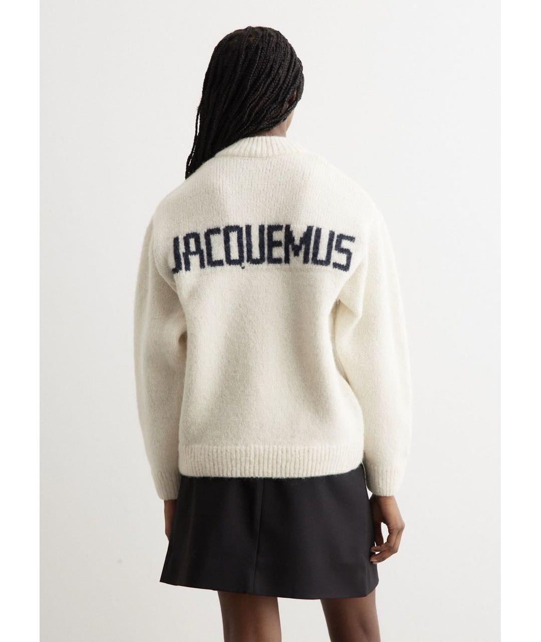 JACQUEMUS Белый шерстяной джемпер / свитер, фото 5