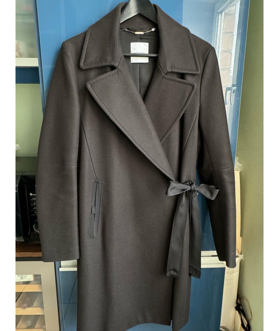 COSTUME NATIONAL Черное шерстяное пальто, фото 8