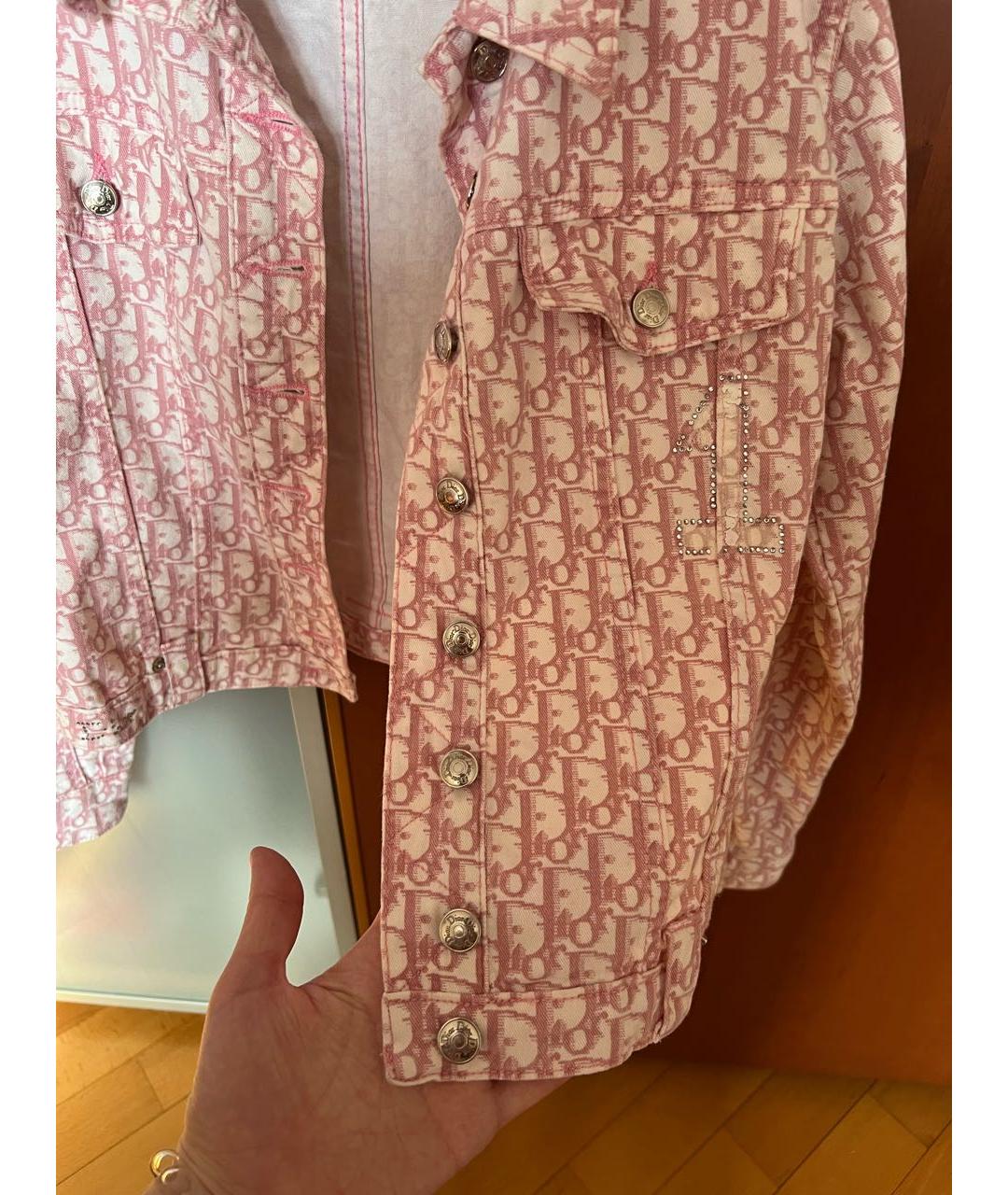 CHRISTIAN DIOR PRE-OWNED Розовая хлопковая куртка, фото 7