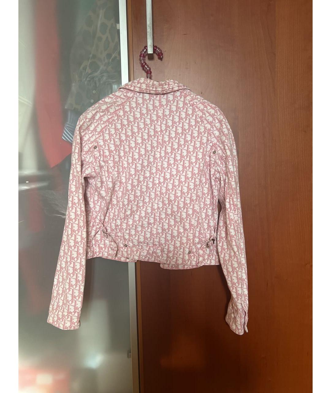 CHRISTIAN DIOR PRE-OWNED Розовая хлопковая куртка, фото 2