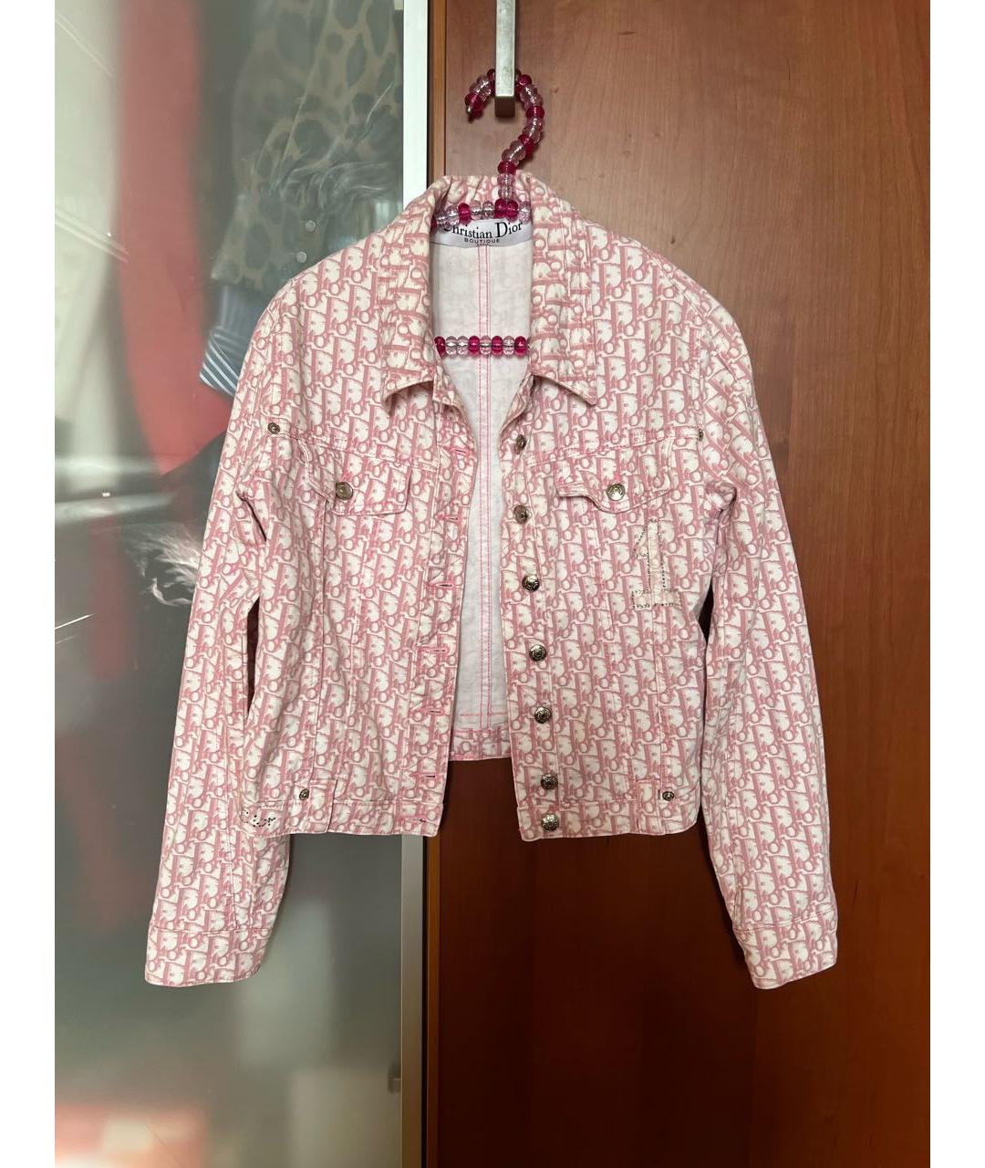 CHRISTIAN DIOR PRE-OWNED Розовая хлопковая куртка, фото 8