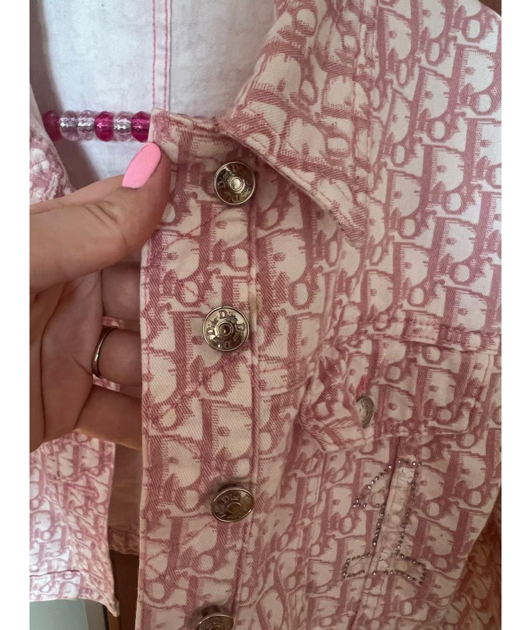 CHRISTIAN DIOR PRE-OWNED Розовая хлопковая куртка, фото 6