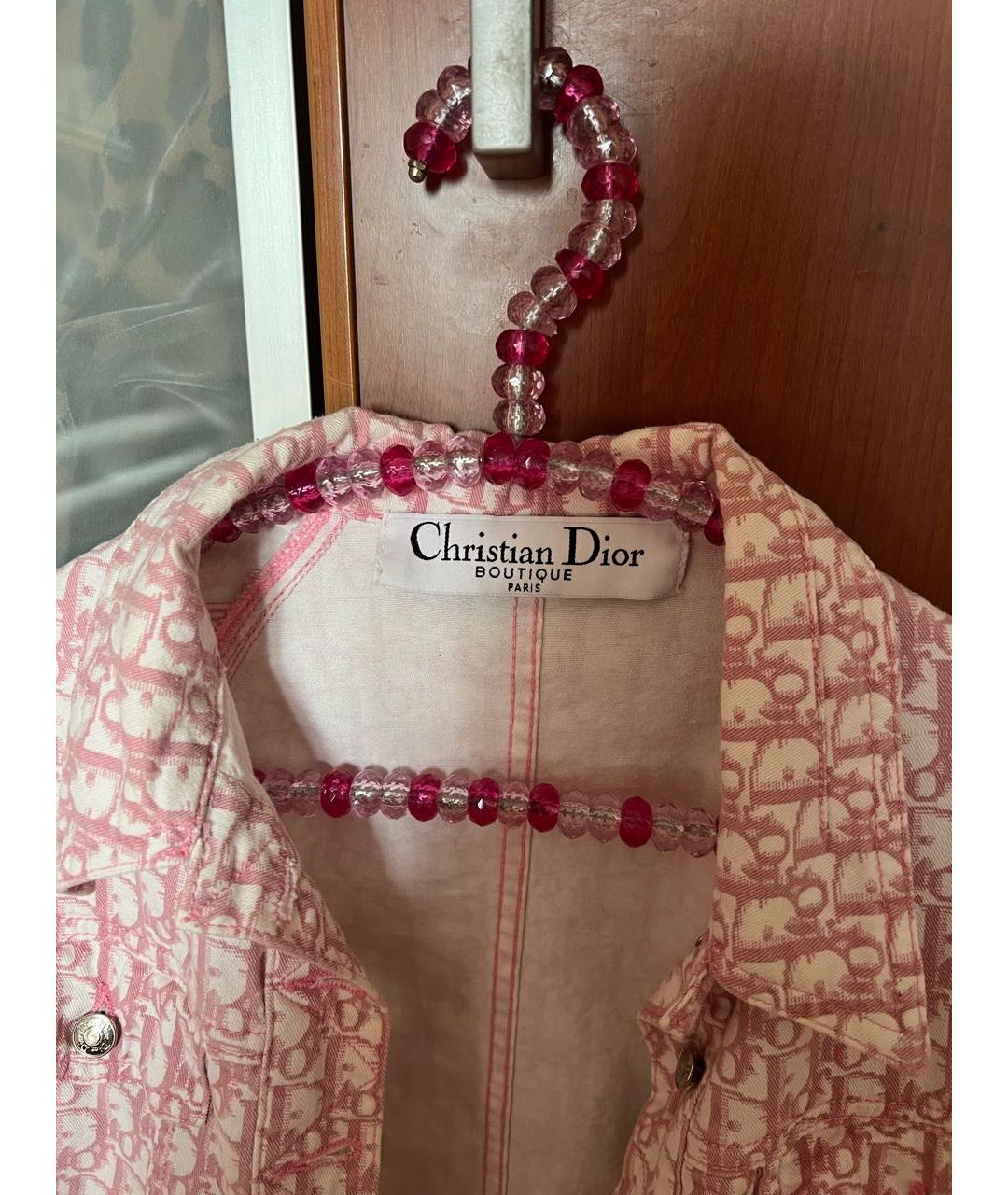 CHRISTIAN DIOR PRE-OWNED Розовая хлопковая куртка, фото 3