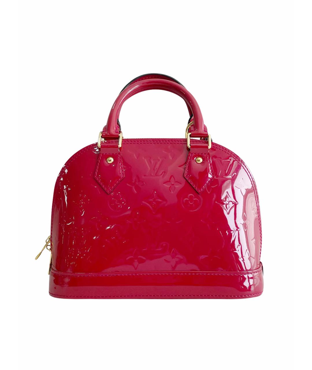 LOUIS VUITTON Красная сумка с короткими ручками из лакированной кожи, фото 1