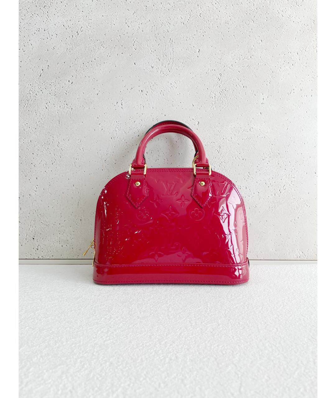 LOUIS VUITTON Красная сумка с короткими ручками из лакированной кожи, фото 7