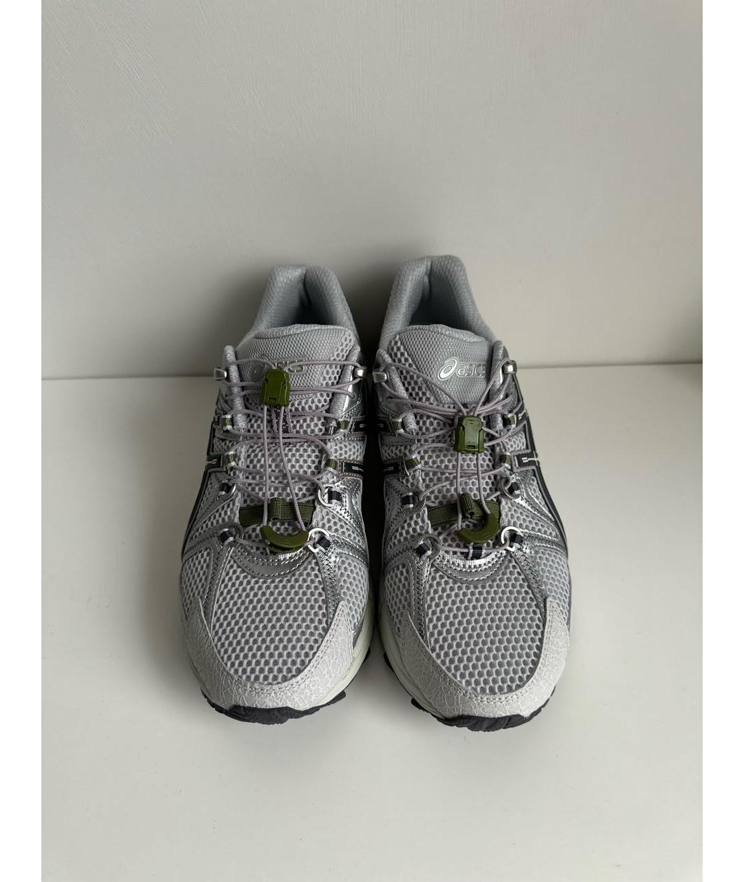 ASICS Серебряные текстильные низкие кроссовки / кеды, фото 2