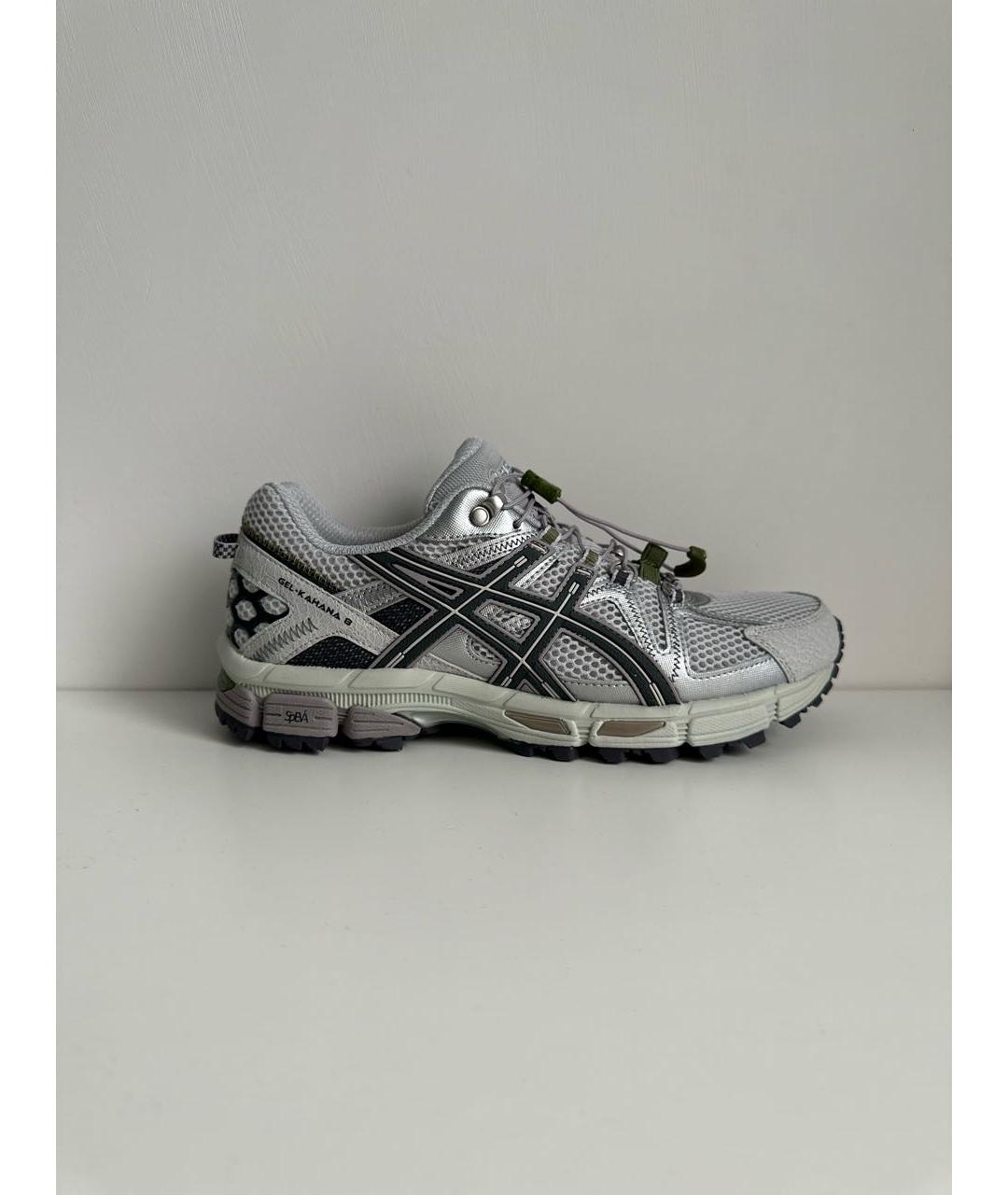 ASICS Серебряные текстильные низкие кроссовки / кеды, фото 5