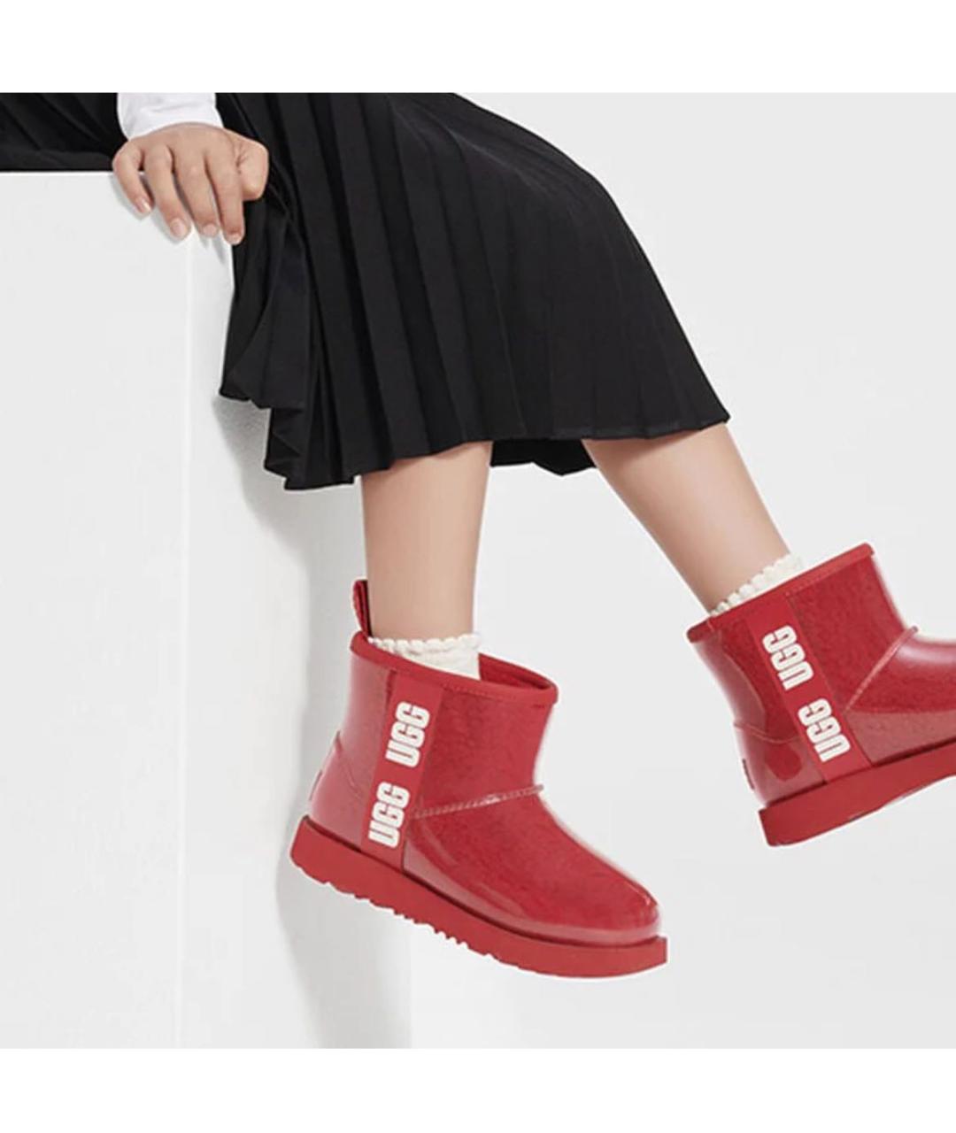 UGG AUSTRALIA Красные ботинки, фото 4