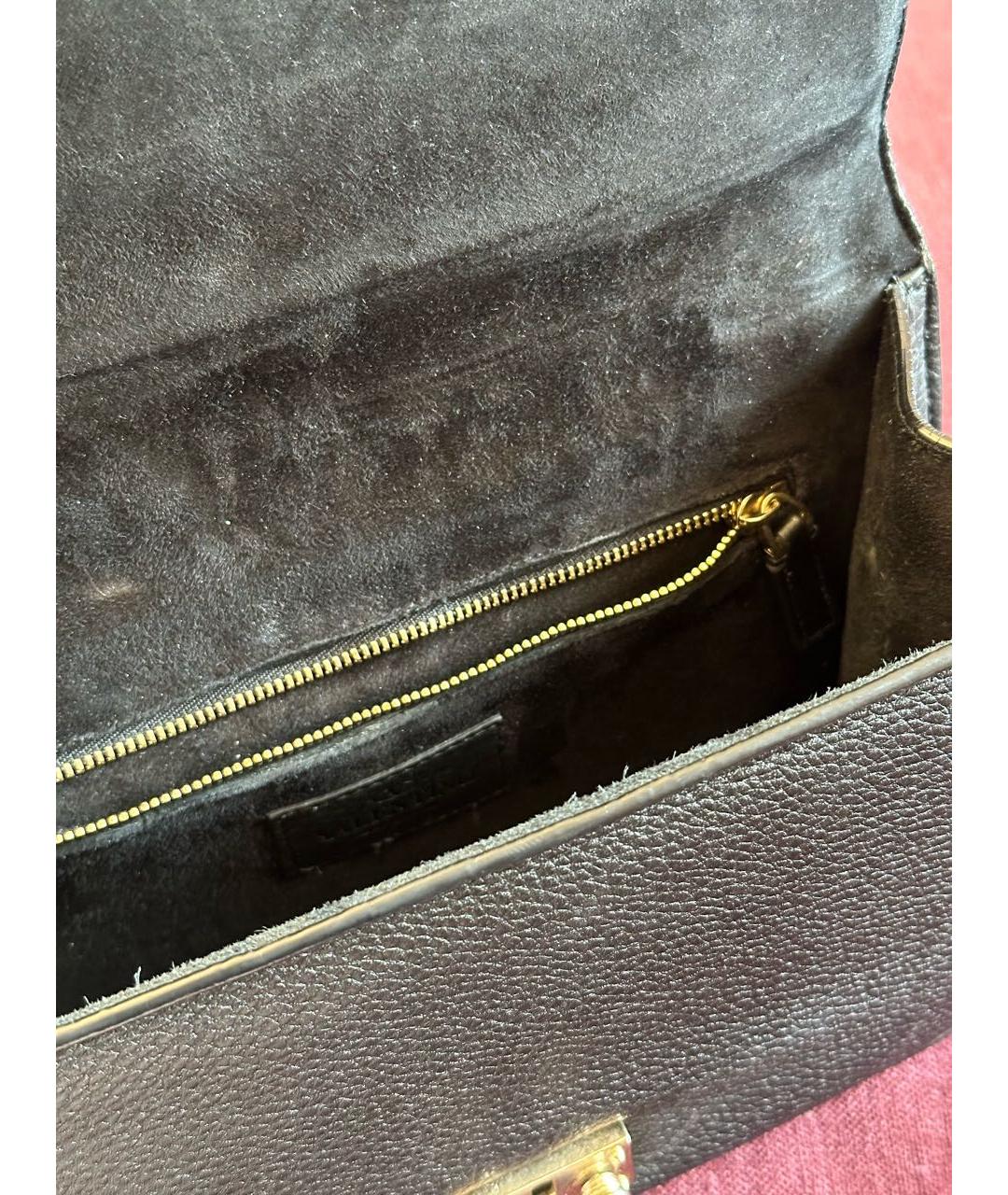 VALENTINO Черная кожаная сумка через плечо, фото 4