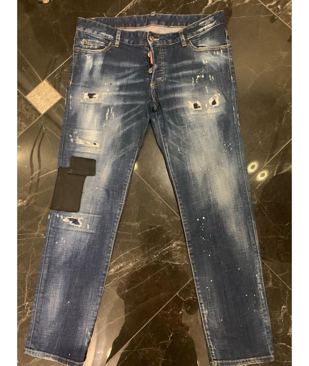 DSQUARED2 Темно-синие прямые джинсы, фото 6