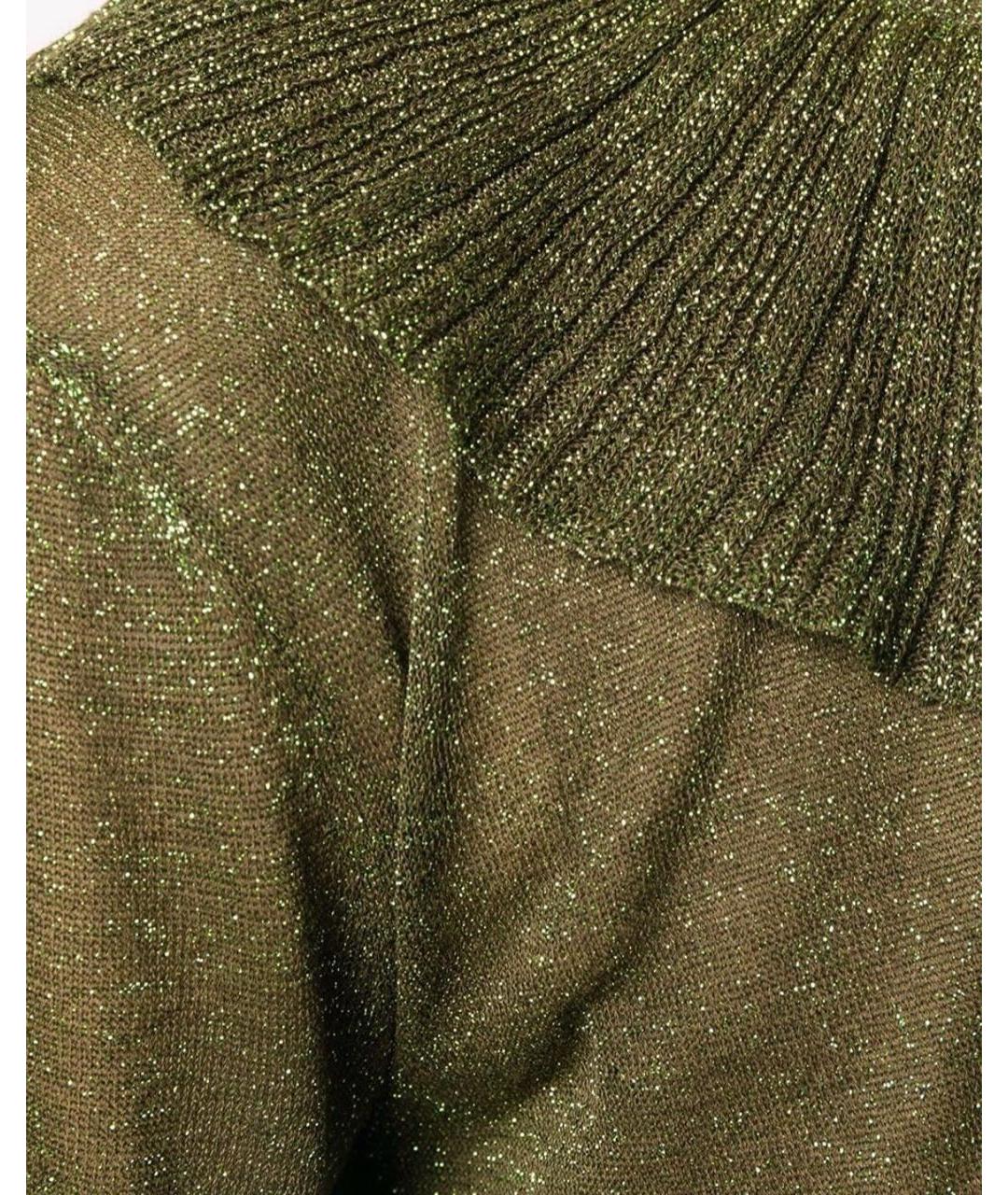 MSGM Зеленые вискозное платье, фото 6