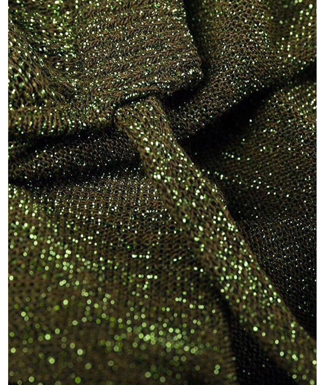 MSGM Зеленые вискозное платье, фото 5