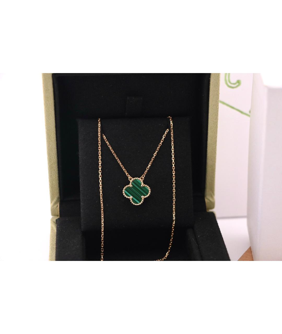 VAN CLEEF & ARPELS Зеленая подвеска из желтого золота, фото 4