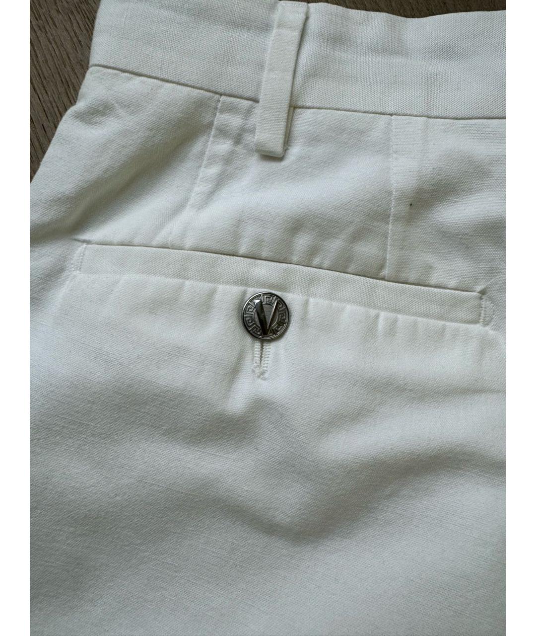 VERSACE COLLECTION Белые повседневные брюки, фото 6